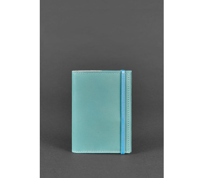 Шкіряна жіноча обкладинка для паспорта 1.0 бірюзова - BN-OP-1-tiffany BlankNote