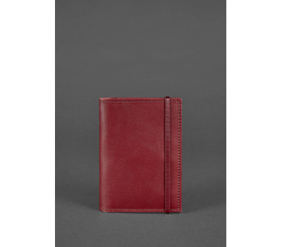 Шкіряна обкладинка для паспорта 2.0 бордова Краст - BN-OP-2-vin BlankNote