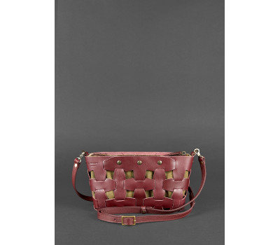 Кожаная женская сумка Пазл S бордовая Krast - BN-BAG-31-vin BlankNote