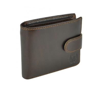 Коричневе шкіряне чоловіче портмоне Ruff Ryder RR-38304W