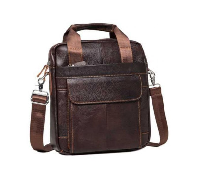 Коричневый кожаный мужской мессенджер Tiding Bag M38-8861B