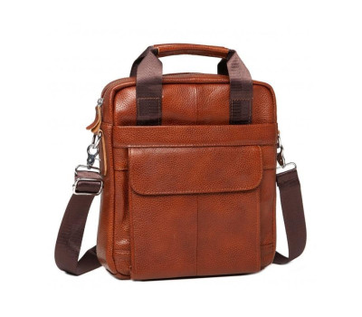 Коричневый кожаный мужской мессенджер Tiding Bag M38-8861LB