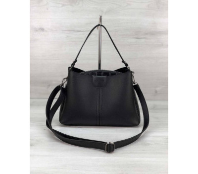 Молодіжна жіноча сумка Іліна чорного кольору WeLassie