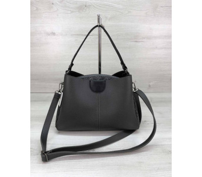 Молодіжна жіноча сумка Іліна сірого кольору WeLassie