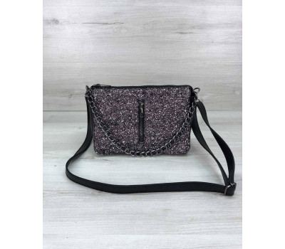 Стильна сумка-клатч Tina зі вставкою блиск WeLassie