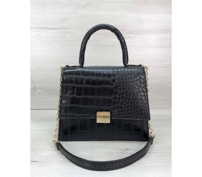 Жіноча сумка Лусія чорного кольору WeLassie