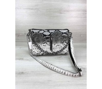 Сумка-клатч Tina чорно-білого кольору WeLassie