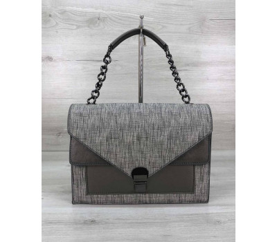 Стильная сумка Amber серый блеск WeLassie