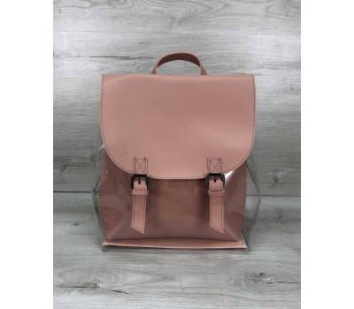 Рюкзак силиконовый с косметичкой пудра WeLassie