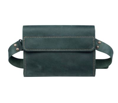 Поясная сумка - бананка Frendy зеленая Art Pelle