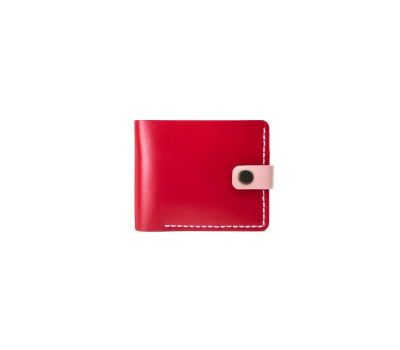 Шкіряний жіночий гаманець Compact червоний-рожевий Art Pelle