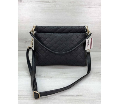 Жіноча сумка-клатч Ava чорна WeLassie