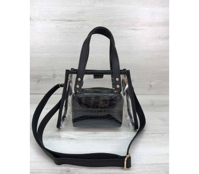 Маленька силіконова сумка Aster чорна WeLassie