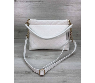 Жіноча сумка-клатч Ava біла WeLassie