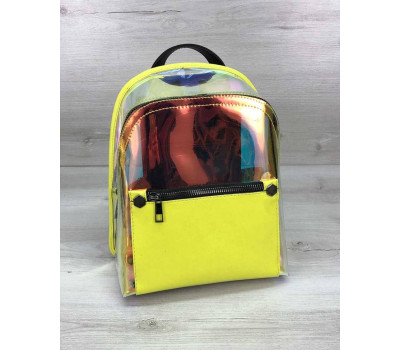 Перламутровий рюкзак Бонні жовтий (напівпрозорий) WeLassie