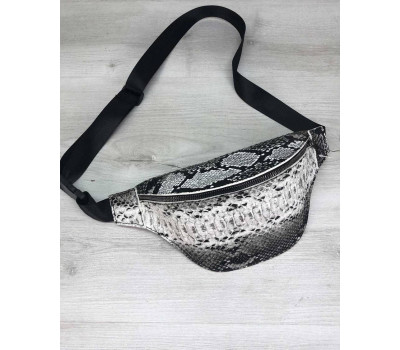 Жіноча сумочка Емма чорно-біла WeLassie