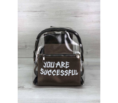 Силіконовий рюкзак Бонні з принтом бронзовий WeLassie