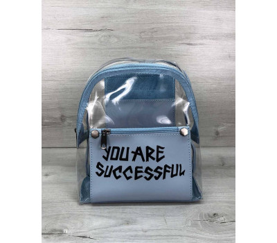 Силиконовый рюкзак Бонни с принтом голубой WeLassie