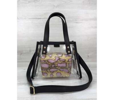 Маленька силіконова сумка Aster золота рептилія WeLassie