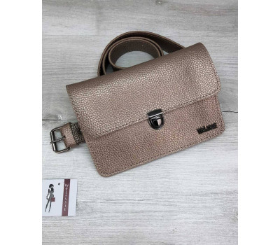 Жіноча сумка на пояс - клатч Арья золотого кольору WeLassie