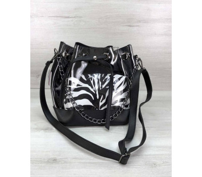 2в1 Молодіжна сумка Люверс силікон з чорним WeLassie