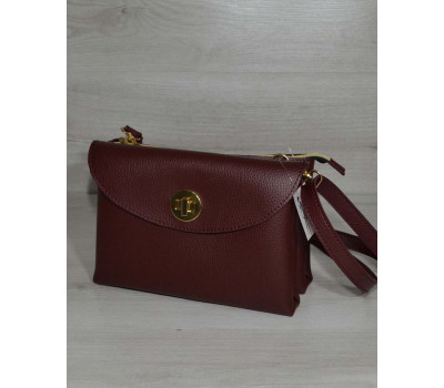 Клатч на два відділення бордового кольору WeLassie