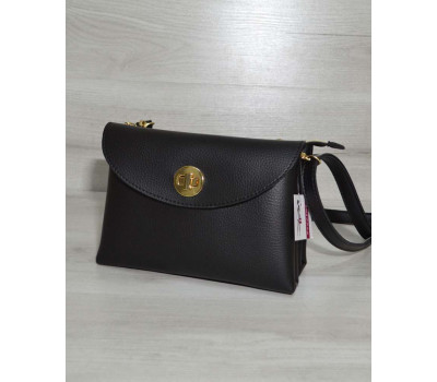 Клатч на два відділення чорного кольору WeLassie