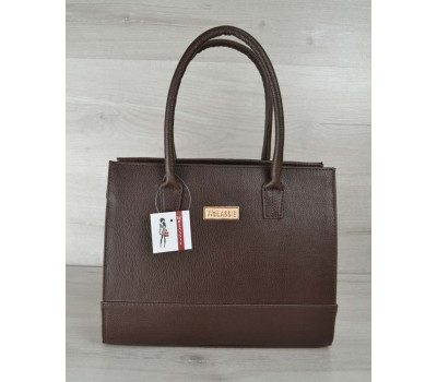 Каркасна жіноча сумка Селін коричневого кольору WeLassie