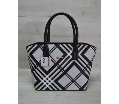 Класична жіноча сумка «Дві змійки» чорна барбері WeLassie