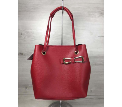 2в1 Молодіжна жіноча сумка Бантик червоного кольору WeLassie