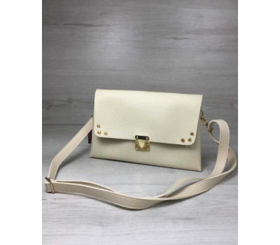 Женская сумка- клатч Келли бежевого цвета WeLassie