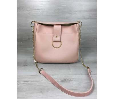 Молодежная женская сумка Ева пудрового цвета WeLassie