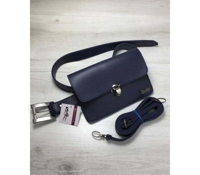Жіноча сумка на пояс - клатч Арья синього кольору WeLassie