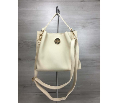 Жіноча сумка Одрі бежевого кольору WeLassie