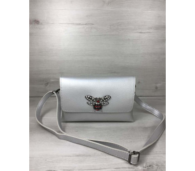 Женская сумка- клатч Келли серебряного цвета (никель) WeLassie