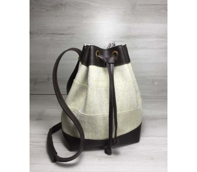 Молодіжний сумка-рюкзак Гумка бежевого кольору WeLassie