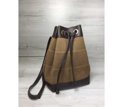 Молодіжний сумка-рюкзак Гумка кавового кольору WeLassie