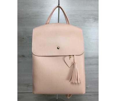 Молодіжний сумка-рюкзак Серце пудрового кольору WeLassie