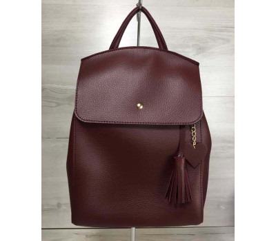 Молодіжний сумка-рюкзак Серце бордового кольору WeLassie