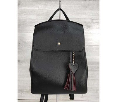 Молодіжний сумка-рюкзак Серце чорного кольору WeLassie