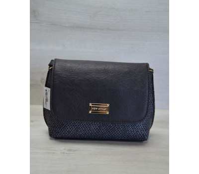 Маленький універсальний жіночий клатч сіра змія з гладким чорним WeLassie