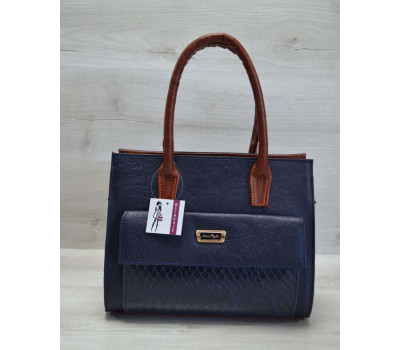 Каркасная женская с накладным карманом синяя кобра WeLassie