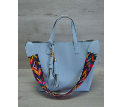 Жіноча сумка з еко-шкіри два в одному блакитного кольору WeLassie