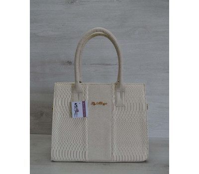 Каркасна жіноча сумка Селін бежевого кольору WeLassie