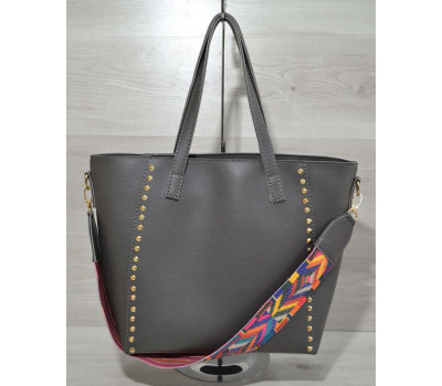 Сумка – яскравий ремінь сірого кольору WeLassie