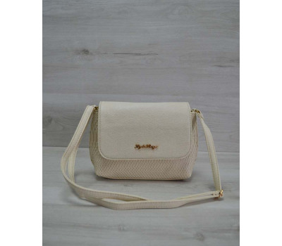 Маленький універсальний жіночий клатч бежевого кольору WeLassie