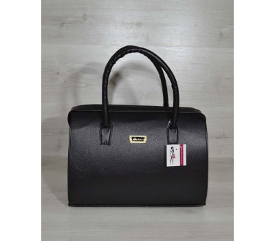 Саквояж чорний гладкий WeLassie