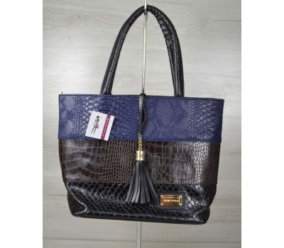 Комбінована сумка Пензлик «Синя рептилія» WeLassie