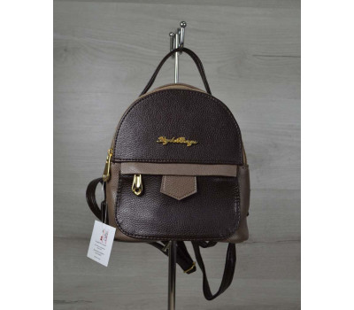 Маленький рюкзак кави з коричневим WeLassie