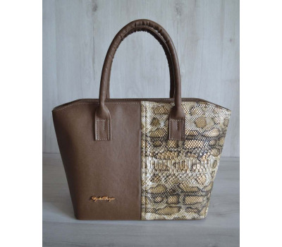 Стильна жіноча сумочка «Сьюзен» чорно-біла WeLassie